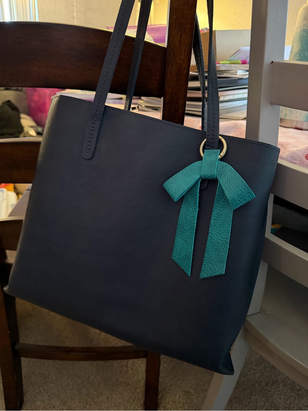 EUC Portland Leather Large August Tote ( Night Owl)